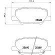 Jeu de 4 plaquettes de frein arrière BREMBO P 61 111 - Visuel 2