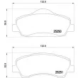 Jeu de 4 plaquettes de frein avant BREMBO P 61 113 - Visuel 2