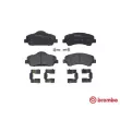 Jeu de 4 plaquettes de frein avant BREMBO P 61 113 - Visuel 1