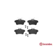 Jeu de 4 plaquettes de frein arrière BREMBO P 61 114 - Visuel 1