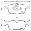 Jeu de 4 plaquettes de frein avant BREMBO P 61 116 - Visuel 2