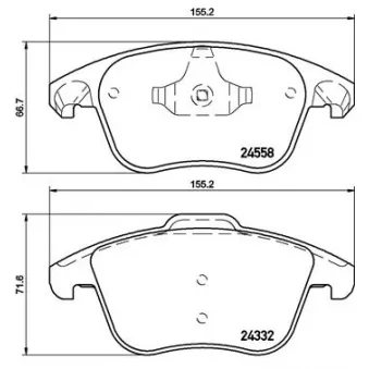 Jeu de 4 plaquettes de frein avant BREMBO P 61 117X