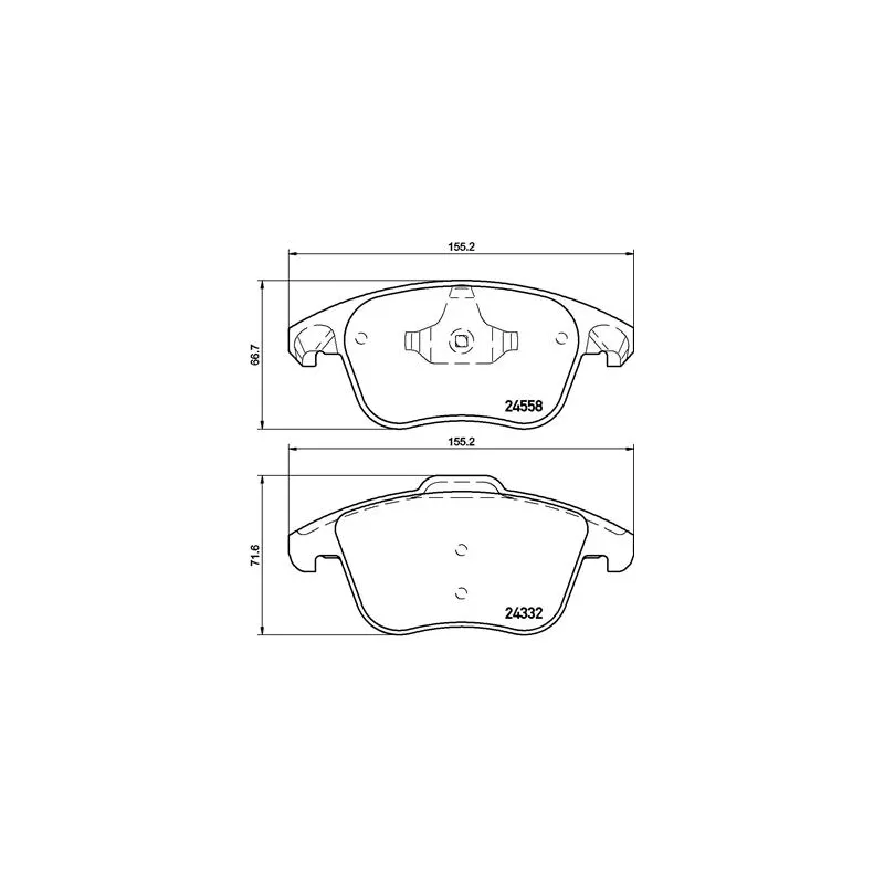 Jeu de 4 plaquettes de frein avant BREMBO P 61 117X