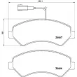 Jeu de 4 plaquettes de frein avant BREMBO P 61 118 - Visuel 2