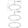 Jeu de 4 plaquettes de frein avant BREMBO P 61 119 - Visuel 2