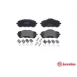 Jeu de 4 plaquettes de frein avant BREMBO P 61 120 - Visuel 1