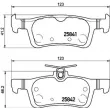 Jeu de 4 plaquettes de frein arrière BREMBO P 61 121 - Visuel 2
