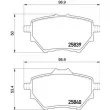 Jeu de 4 plaquettes de frein arrière BREMBO P 61 122 - Visuel 2