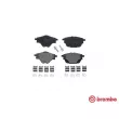 Jeu de 4 plaquettes de frein arrière BREMBO P 61 124 - Visuel 1