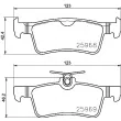 Jeu de 4 plaquettes de frein arrière BREMBO P 61 126 - Visuel 2