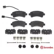 Jeu de 4 plaquettes de frein arrière BREMBO P 61 130 - Visuel 1