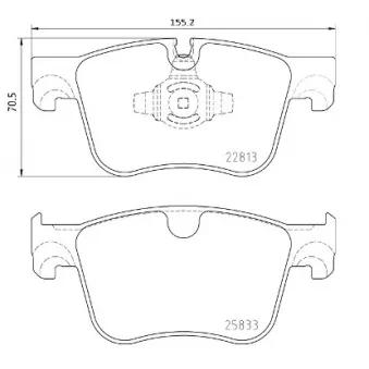 Jeu de 4 plaquettes de frein avant BREMBO P 61 135X