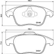 Jeu de 4 plaquettes de frein avant BREMBO P 61 136 - Visuel 2