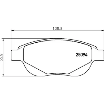 Jeu de 4 plaquettes de frein avant BREMBO P 61 137