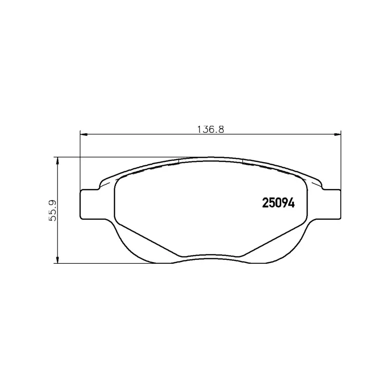 Jeu de 4 plaquettes de frein avant BREMBO P 61 137