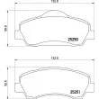 Jeu de 4 plaquettes de frein avant BREMBO P 61 138 - Visuel 2