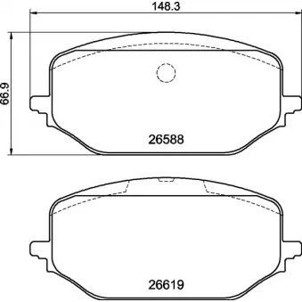 Jeu de 4 plaquettes de frein avant BREMBO P 61 142