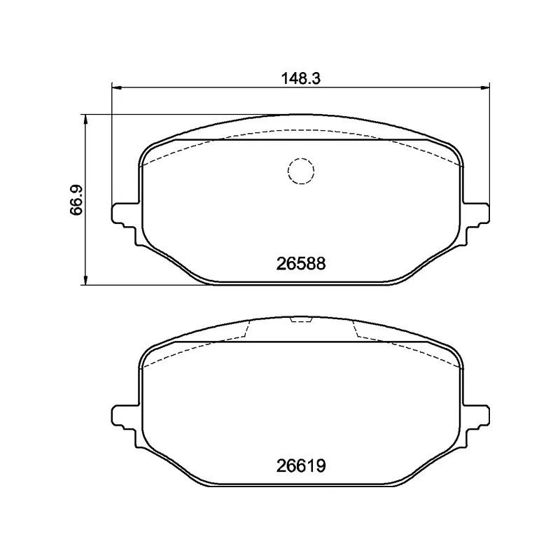 Jeu de 4 plaquettes de frein avant BREMBO P 61 142
