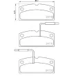 Jeu de 4 plaquettes de frein avant BREMBO P 62 001 - Visuel 2