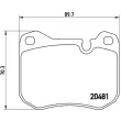 Jeu de 4 plaquettes de frein avant BREMBO P 65 002 - Visuel 2