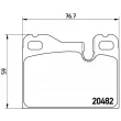 Jeu de 4 plaquettes de frein avant BREMBO P 65 003 - Visuel 2