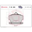 Jeu de 4 plaquettes de frein arrière BREMBO P 65 008 - Visuel 2