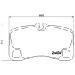 Jeu de 4 plaquettes de frein arrière BREMBO P 65 013 - Visuel 2