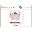 Jeu de 4 plaquettes de frein arrière BREMBO P 65 014 - Visuel 2