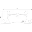 Jeu de 4 plaquettes de frein arrière BREMBO P 65 027 - Visuel 2
