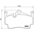 Jeu de 4 plaquettes de frein arrière BREMBO P 65 028 - Visuel 2
