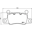 Jeu de 4 plaquettes de frein arrière BREMBO P 65 038 - Visuel 2