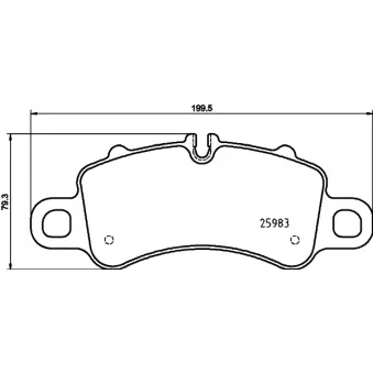Jeu de 4 plaquettes de frein avant BREMBO P 65 041