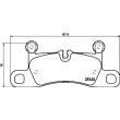 Jeu de 4 plaquettes de frein arrière BREMBO P 65 042 - Visuel 2