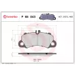 Jeu de 4 plaquettes de frein avant BREMBO P 65 043 - Visuel 2