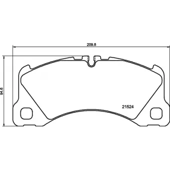 Jeu de 4 plaquettes de frein avant BREMBO P 65 046