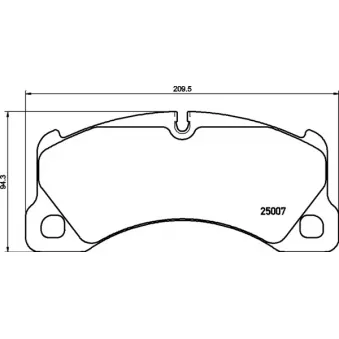 Jeu de 4 plaquettes de frein avant BREMBO P 65 053