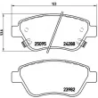 Jeu de 4 plaquettes de frein avant BREMBO P 66 001 - Visuel 2