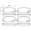 Jeu de 4 plaquettes de frein avant BREMBO P 68 001 - Visuel 2
