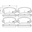 Jeu de 4 plaquettes de frein arrière BREMBO P 68 002 - Visuel 2