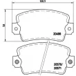 Jeu de 4 plaquettes de frein avant BREMBO P 68 007 - Visuel 2