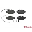 Jeu de 4 plaquettes de frein avant BREMBO P 68 014 - Visuel 1