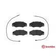 Jeu de 4 plaquettes de frein avant BREMBO P 68 016 - Visuel 1