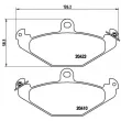 Jeu de 4 plaquettes de frein arrière BREMBO P 68 017 - Visuel 2