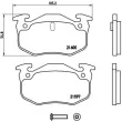 Jeu de 4 plaquettes de frein arrière BREMBO P 68 018 - Visuel 2