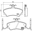 Jeu de 4 plaquettes de frein avant BREMBO P 68 019 - Visuel 2