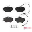 Jeu de 4 plaquettes de frein avant BREMBO P 68 022 - Visuel 1