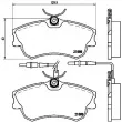 Jeu de 4 plaquettes de frein avant BREMBO P 68 023 - Visuel 2