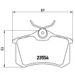 Jeu de 4 plaquettes de frein arrière BREMBO P 68 024X - Visuel 2
