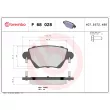 Jeu de 4 plaquettes de frein arrière BREMBO P 68 028 - Visuel 2