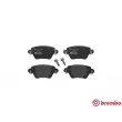 Jeu de 4 plaquettes de frein arrière BREMBO P 68 028 - Visuel 1